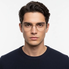 Gafas de metal dorado con forma de mariposa #BS2425-0207