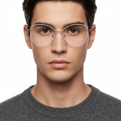 Lunettes papillon en métal bleu #BS2425-0208