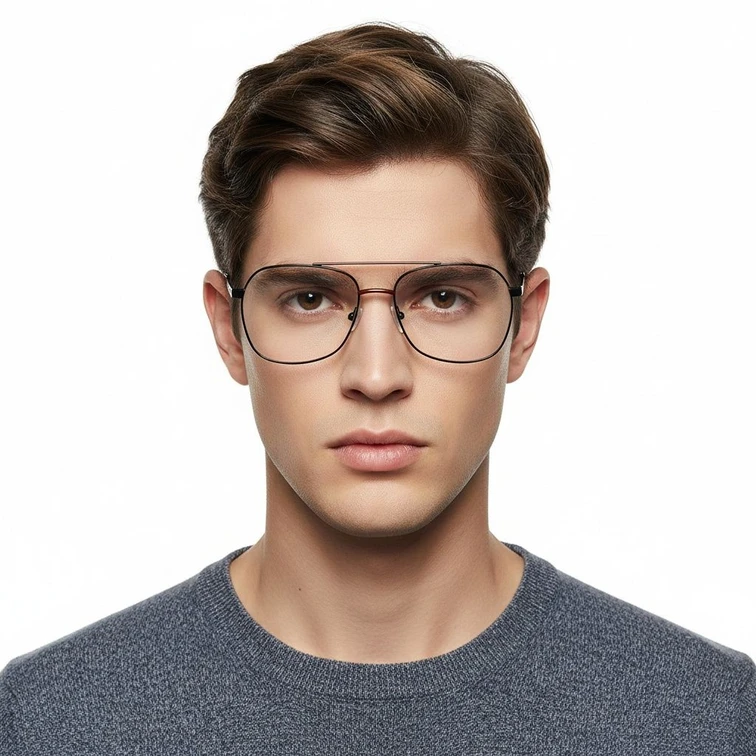 Gafas de aviador de metal rojo #BS2425-0220