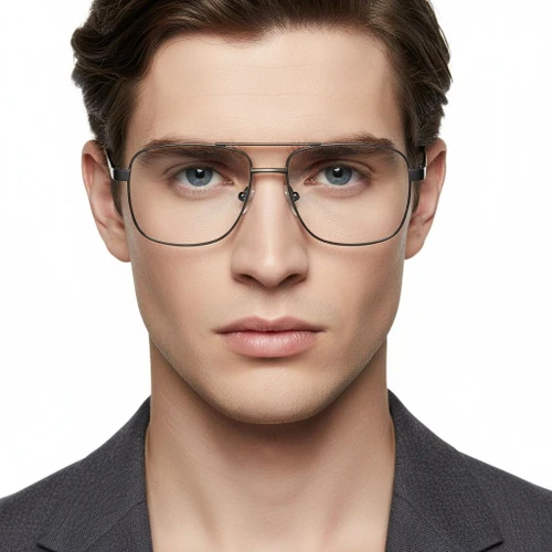 Aviator Grey Metal Glasses #BS2425-0240