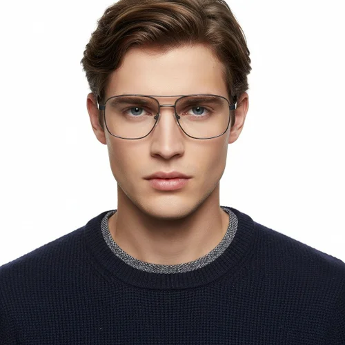 Lunettes aviateur en métal bleu #BS2425-0249