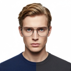 Aviator Black Metal Glasses #BS2425-0259