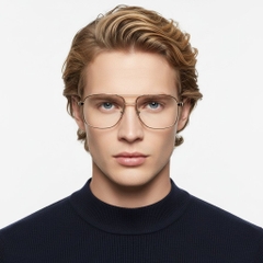 Aviator Bruine Metalen Bril #BS2425-0261