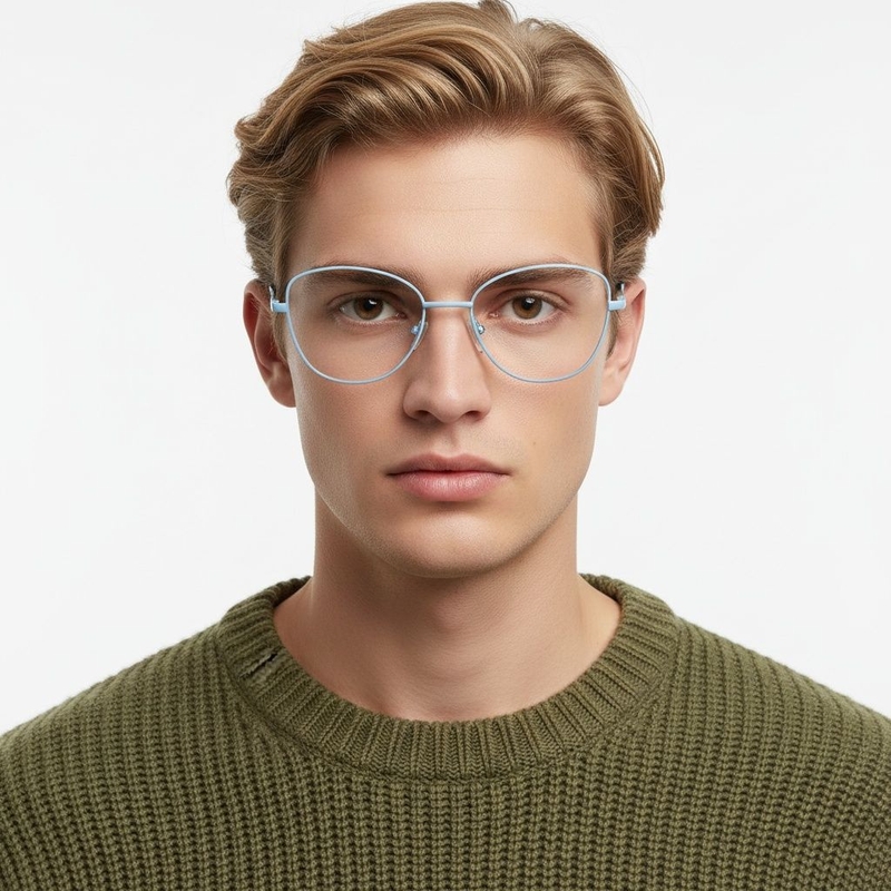 Gafas de metal azul mariposa #BS2425-0282