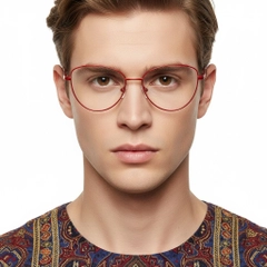 Butterfly Red Metal Glasses #BS2425-0286