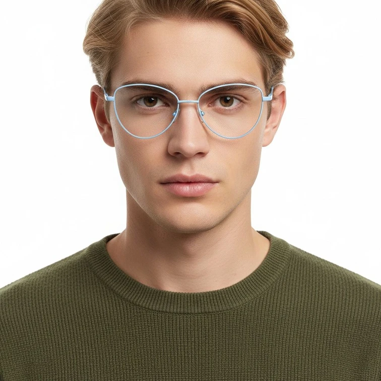 Butterfly Blue Metal Glasses #BS2425-0288