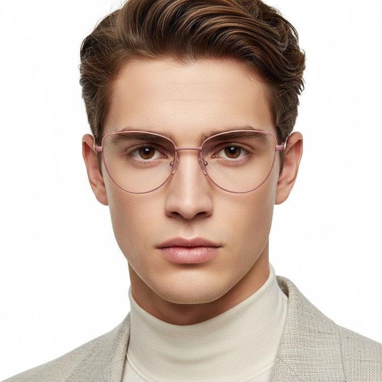 Schmetterlings-Pink-Metallbrille #BS2425-0289