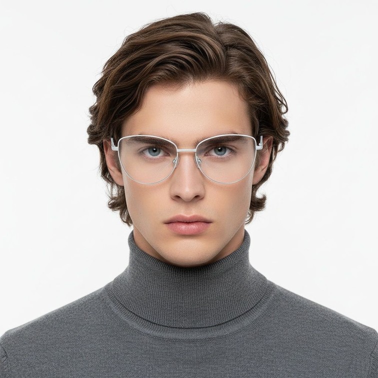 Butterfly White Metal Glasses #BS2425-0291