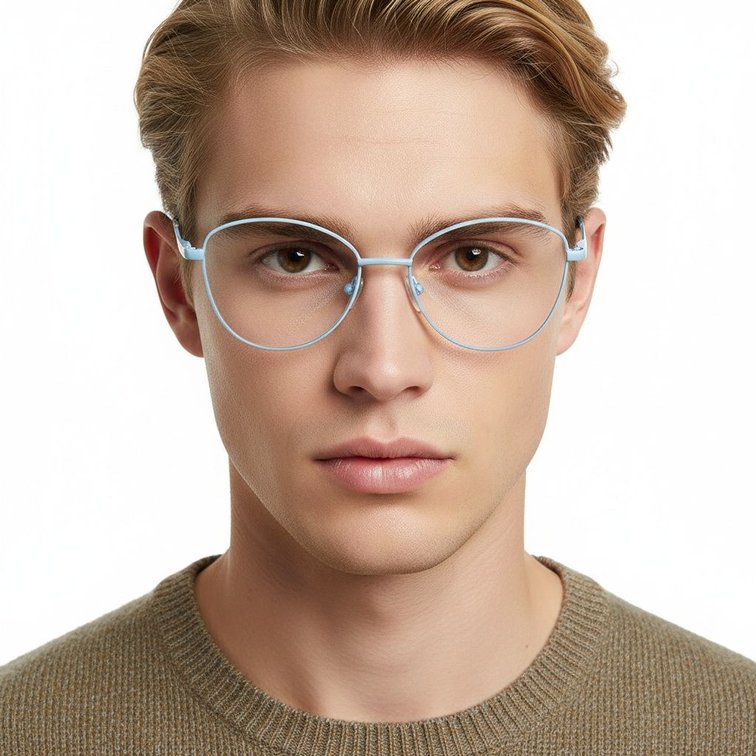 Gafas de metal azul mariposa #BS2425-0299