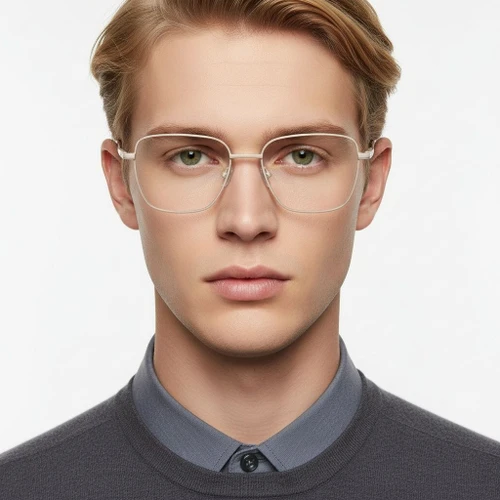 Verres rectangulaires en métal marron #BS2425-0302