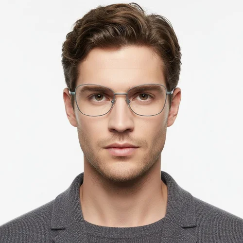 Lunettes papillon en métal gris #BS2425-0307