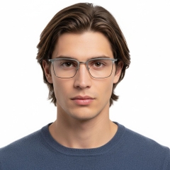 Rectangular Silver Metal Glasses #BS2425-0326