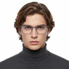 Rectangular Grey Metal Glasses #BS2425-0329