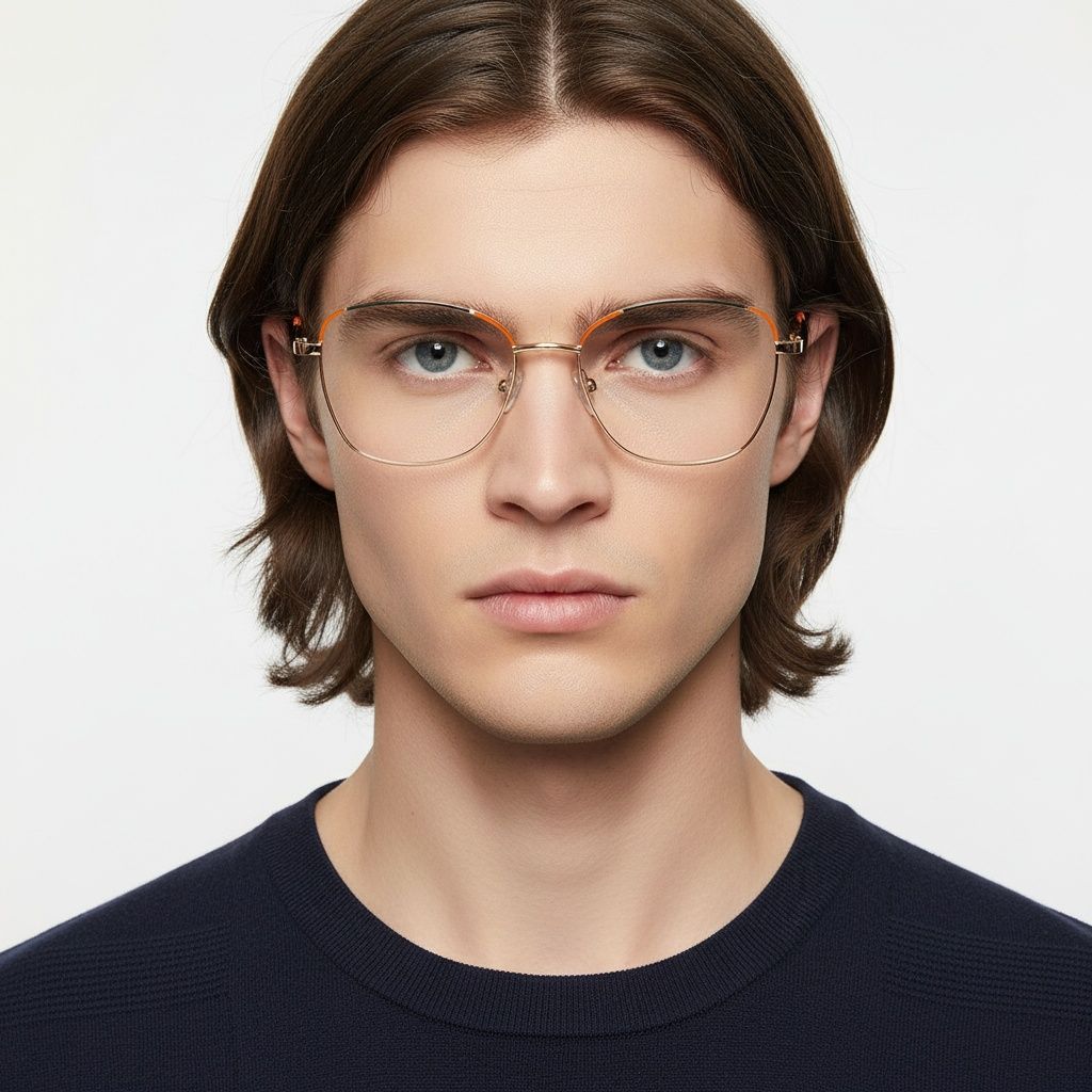 Gafas de metal naranja mariposa #BS2425-0354