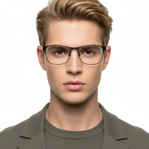 Rectangular Yellow Metal Glasses #BS2425-0368