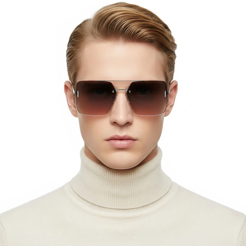 Invisible Silver Metal Sunglasses #BS2503-0079