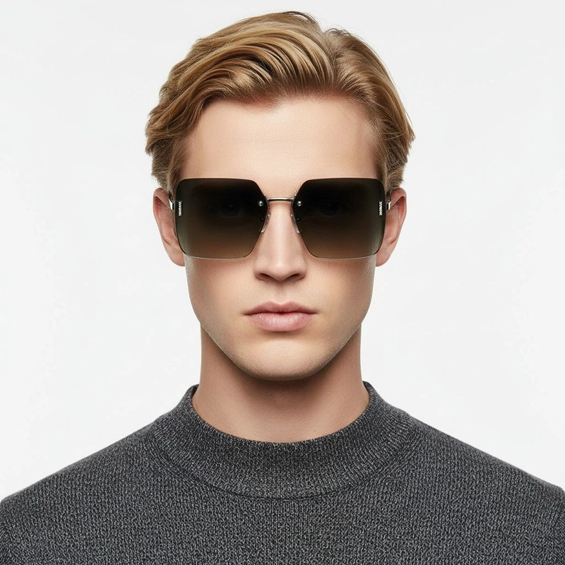 Invisible Silver Metal Sunglasses #BS2503-0081