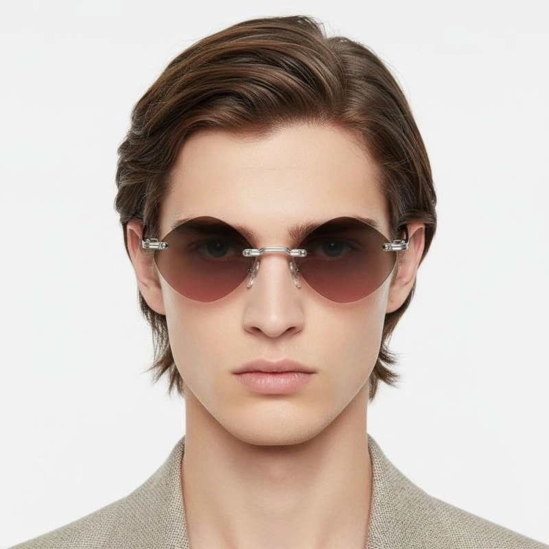 Invisible Silver Metal Sunglasses #BS2503-0087