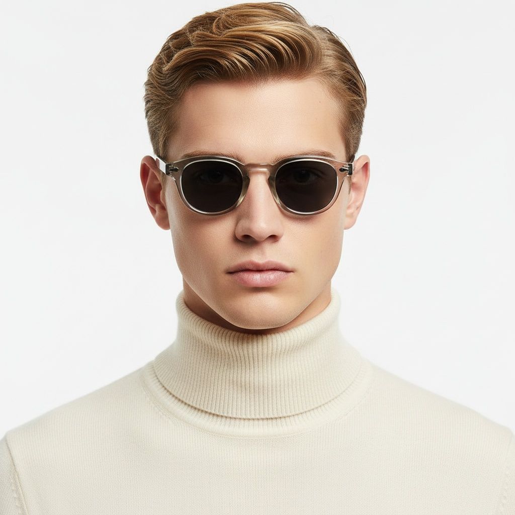 Oval Grey Plastic Sunglasses #BS2503-0097