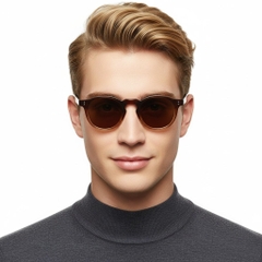 Oval Brown Plastic Sunglasses #BS2503-0117
