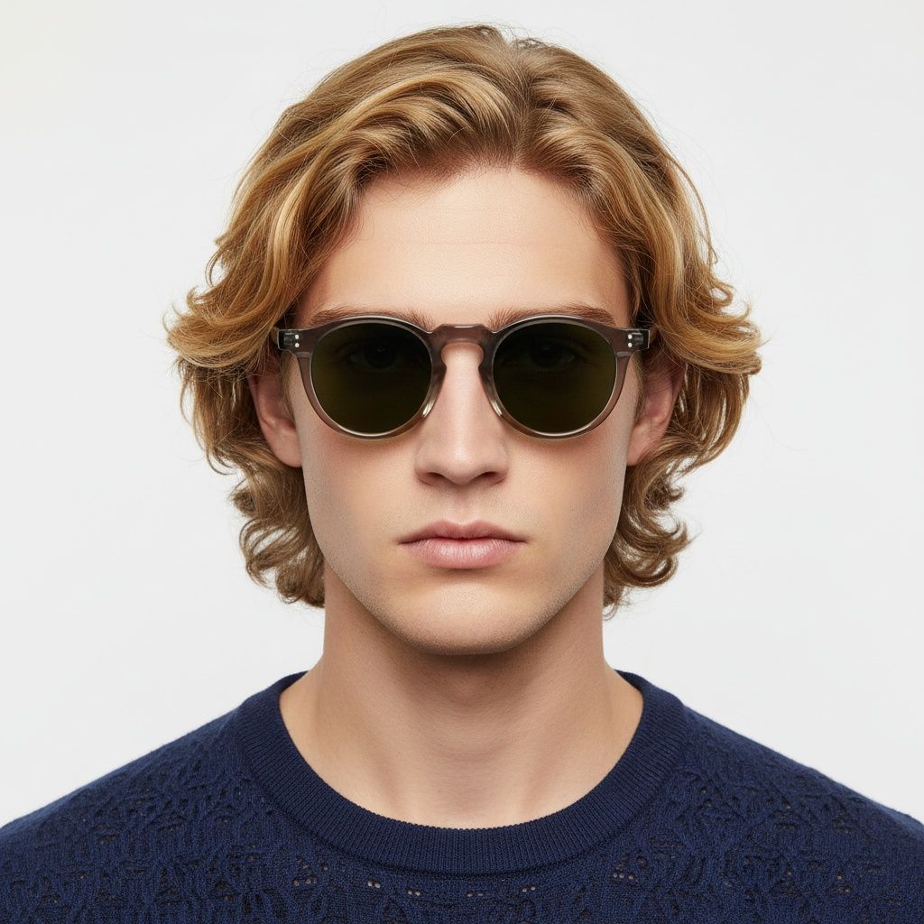 Oval Grey Plastic Sunglasses #BS2503-0118