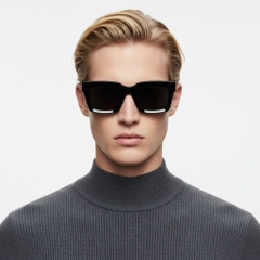 Rectangular Black Acetate Sunglasses #BS2607-0053