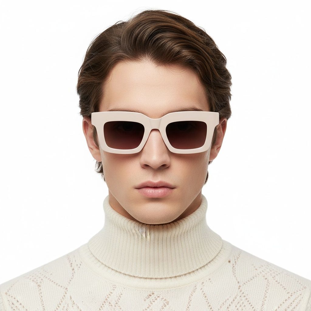 Rectangular Pink Acetate Sunglasses #BS2607-0056