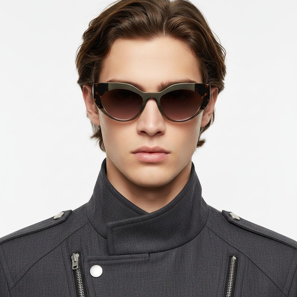 Schmetterlingsgrüne Acetat-Sonnenbrille #BS2607-0079