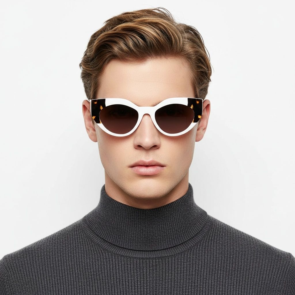 Schmetterlings-Creme-Acetat-Sonnenbrille #BS2607-0080