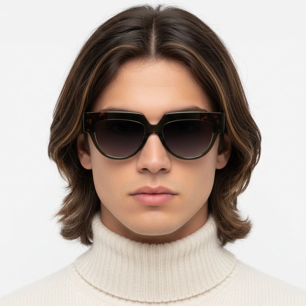 Vlindergroene acetaat zonnebril #BS2607-0084