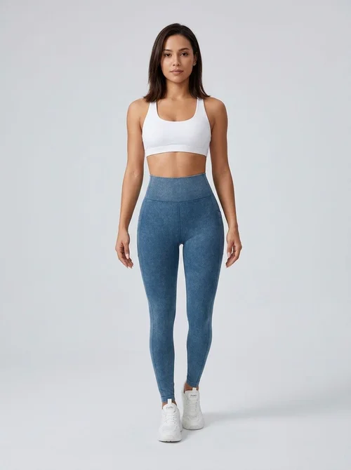 Leggings da donna a vita alta ad asciugatura rapida con vestibilità snellente a forma di S.