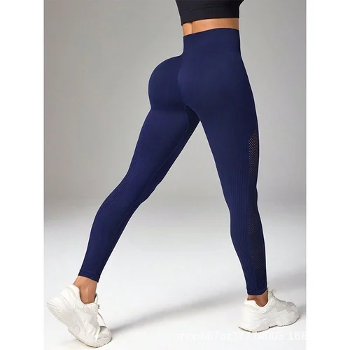 Sexy, hochgeschnittene, schnelltrocknende Yoga-Leggings mit Po-Lifting-Effekt für Damen und hautfarbener Passform