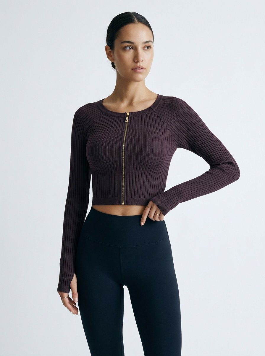 Slim Fit Long-Sleeved Sun Protection Sports Jacket for Women with Shaping High Elasticity