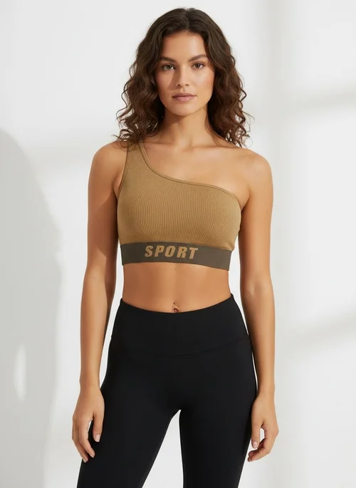 Reggiseno sportivo da donna sexy, snellente e ammortizzante con spalle scoperte.