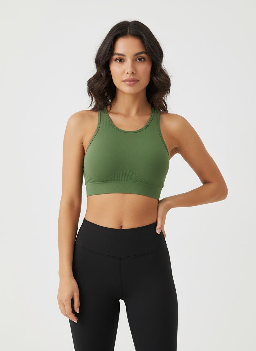 Shock-Absorbing Yoga Bra for Women with a Slimming Fit and Breathable Back Design