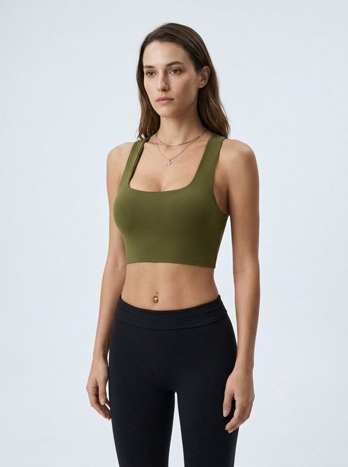 Reggiseno sportivo senza schienale ammortizzante da donna con vestibilità snellente e sexy