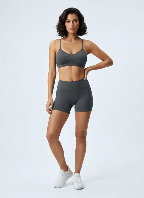 Reggiseno sportivo push-up snellente da donna con spalline sottili e sexy