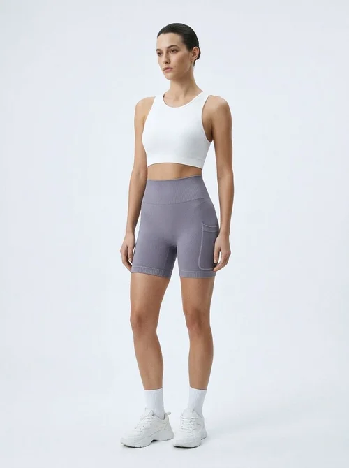 Hochgeschnittene, schnelltrocknende Yoga-Shorts für Damen mit figurformender S-Form und Po-Lifting