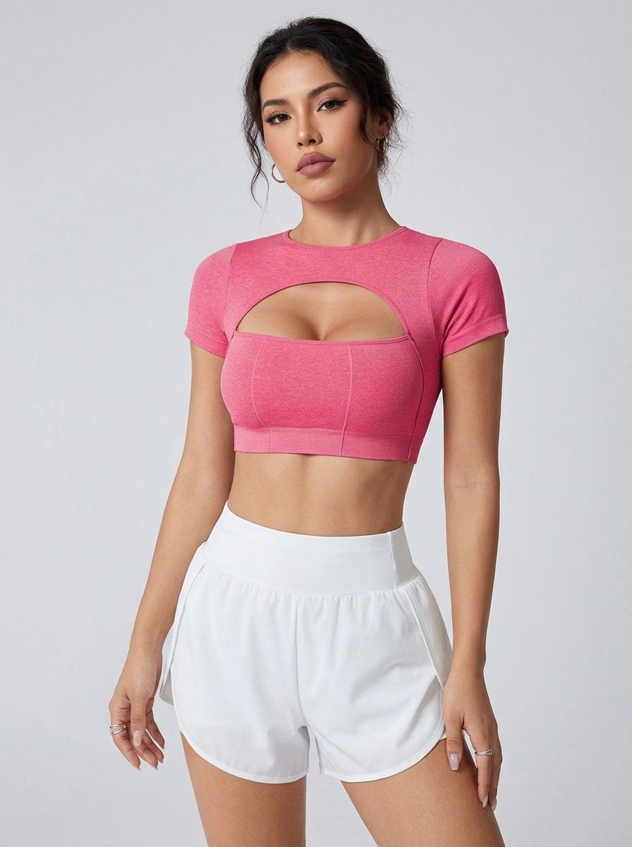 Slimming Sexy Backless Quick-Dry Sports T-Shirt for Women with Shock-Absorbing Support