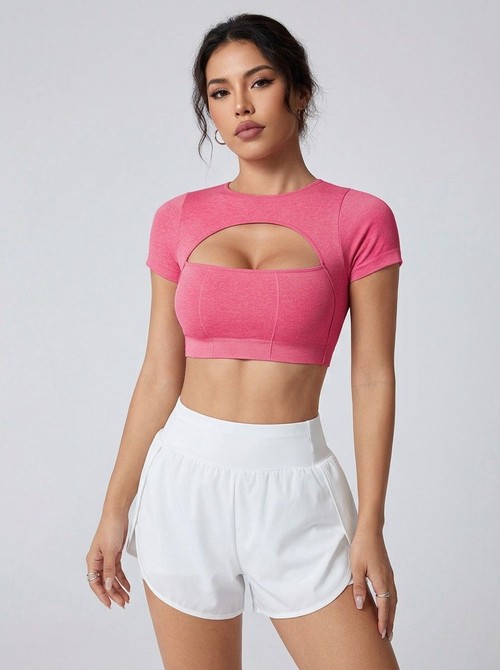 Slimming Sexy Backless Quick-Dry Sports T-Shirt for Women with Shock-Absorbing Support