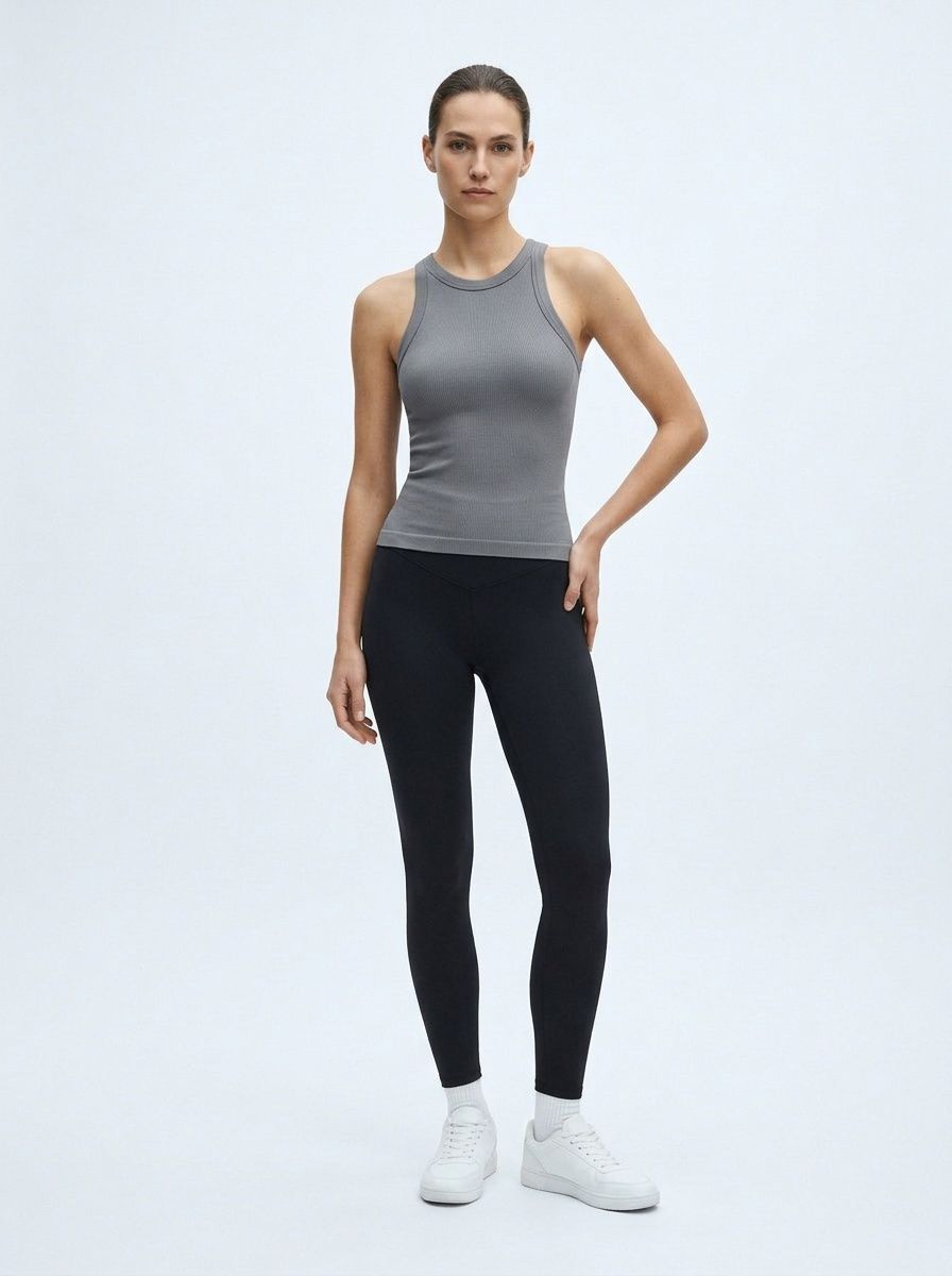 Shock-Absorbing Slimming Yoga Vest for Women with Fixed Cups and Fit