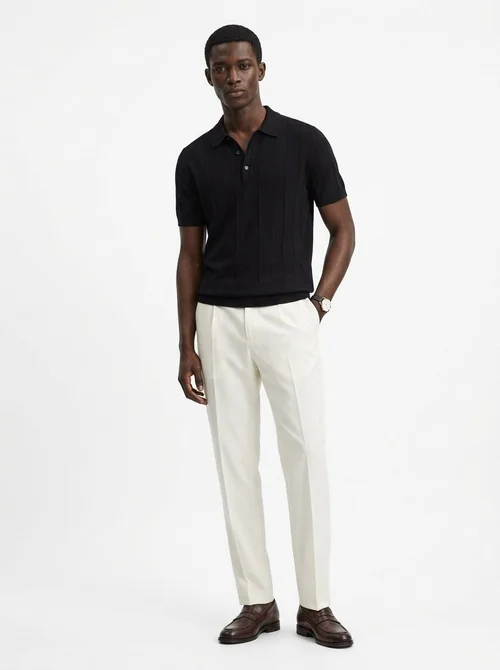 Men's Short Sleeve Knit Polo Shirt