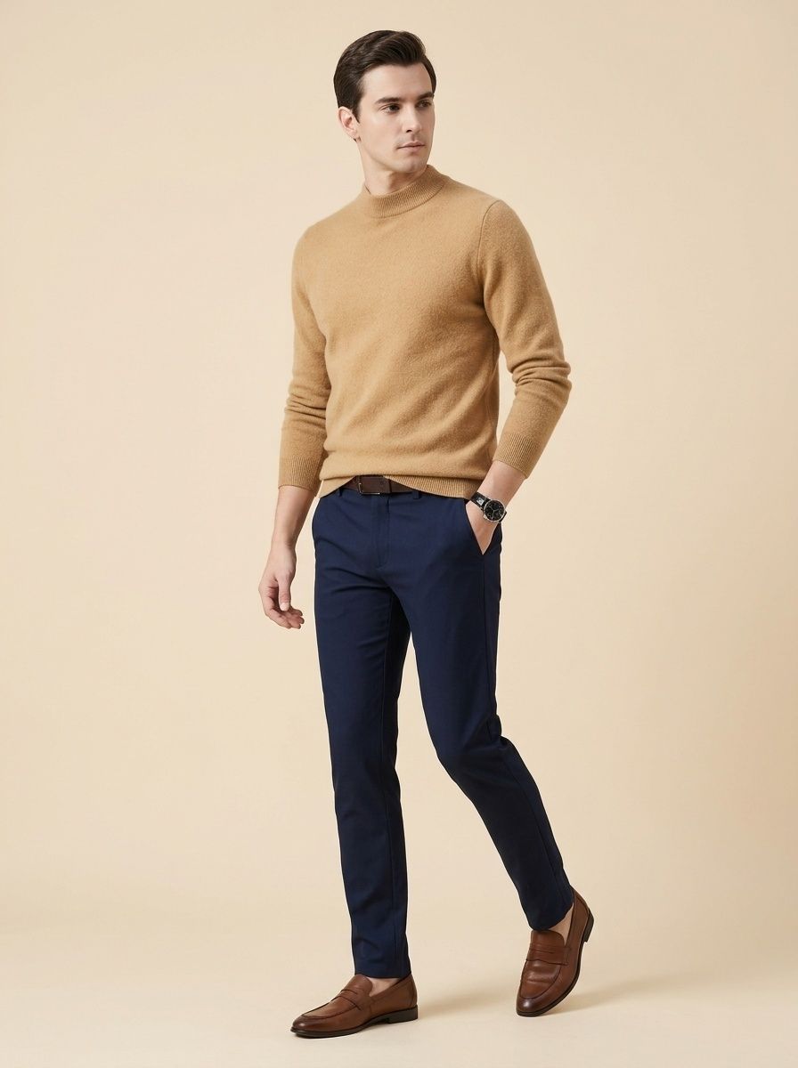 Men's Mock Neck Sweater