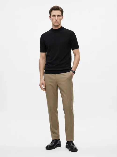 Men's Mock Neck Short Knit Sweater