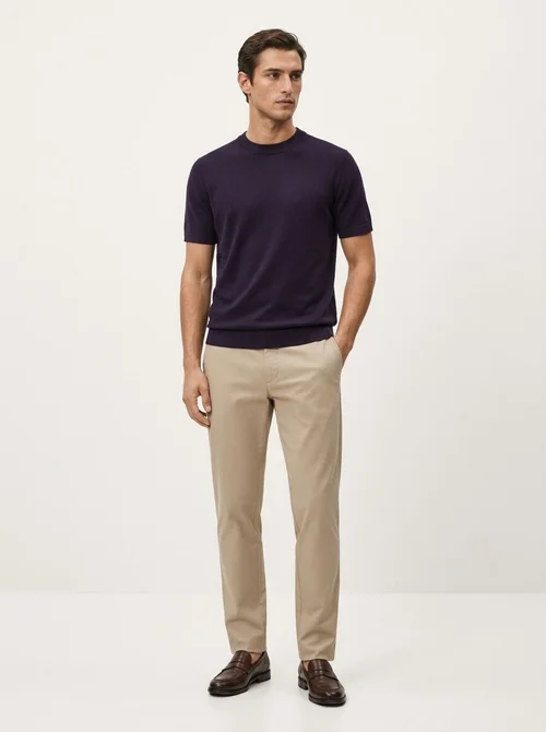 Men's Short Sleeve Crewneck Knit T-Shirt