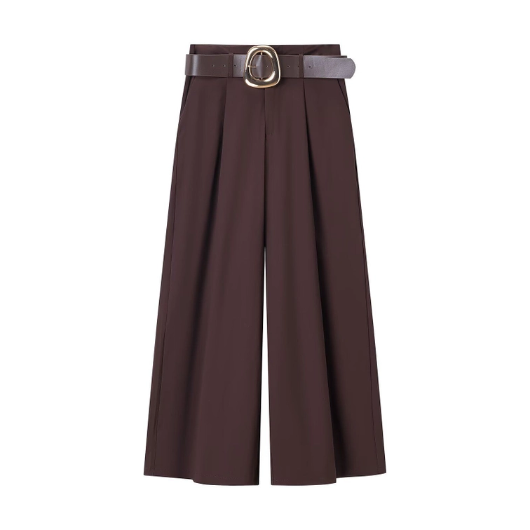 Women's Wide Leg Pants with Belt - European Style Fashion KUN-00023