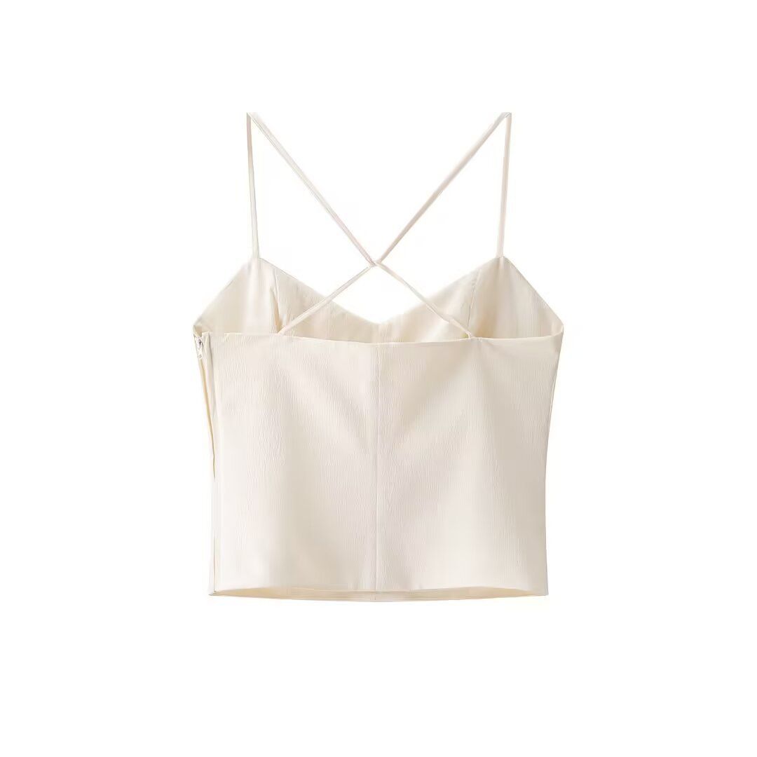 Haut caraco froncé pour femme classique polyvalent KUN-00003
