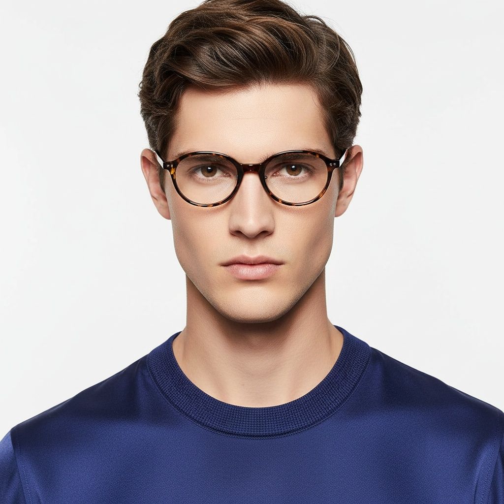 Lunettes ovales écaille de tortue TR90 #BS0423-0053