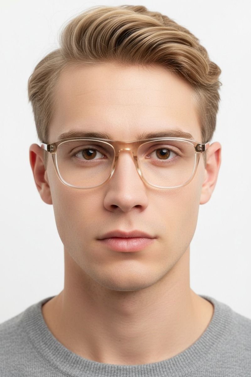 Aviator Yellow Acetate Glasses #BS1902-0009