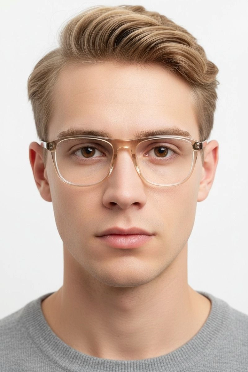 Aviator Yellow Acetate Glasses #BS1902-0009